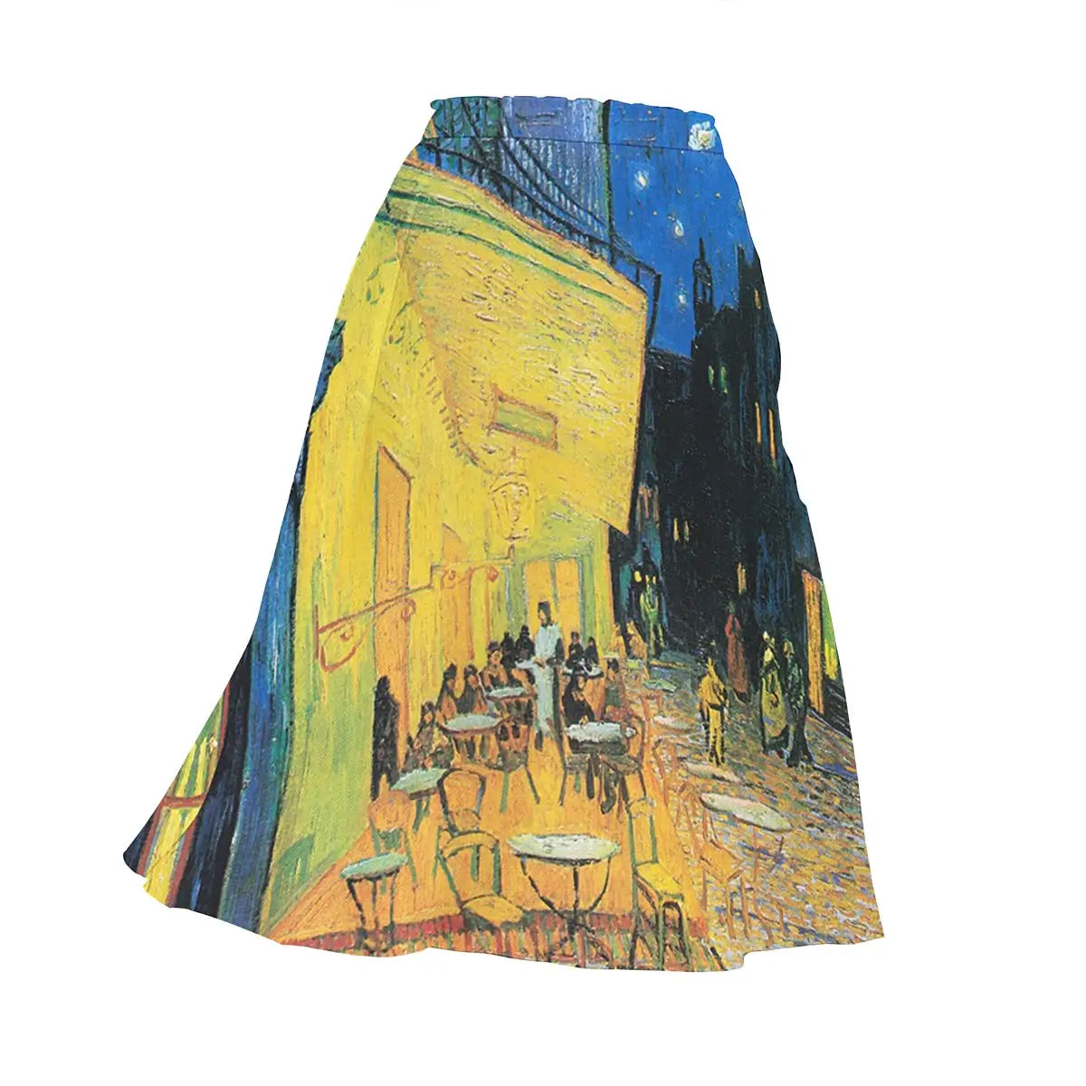 Cafe Terrace at Night by Vincent van Gogh Skirt