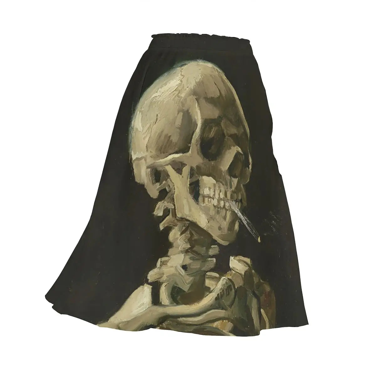 Skull of a Skeleton by Van Gogh Skirt