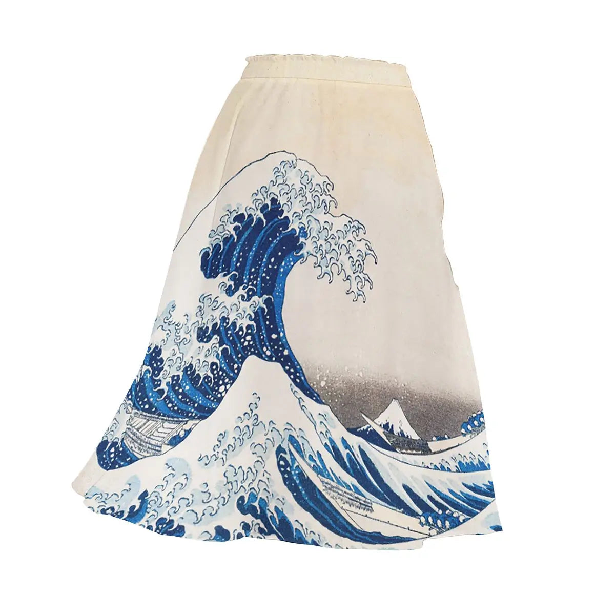 The Great Wave by Katsushika Hokusai Long Chiffon Skirt