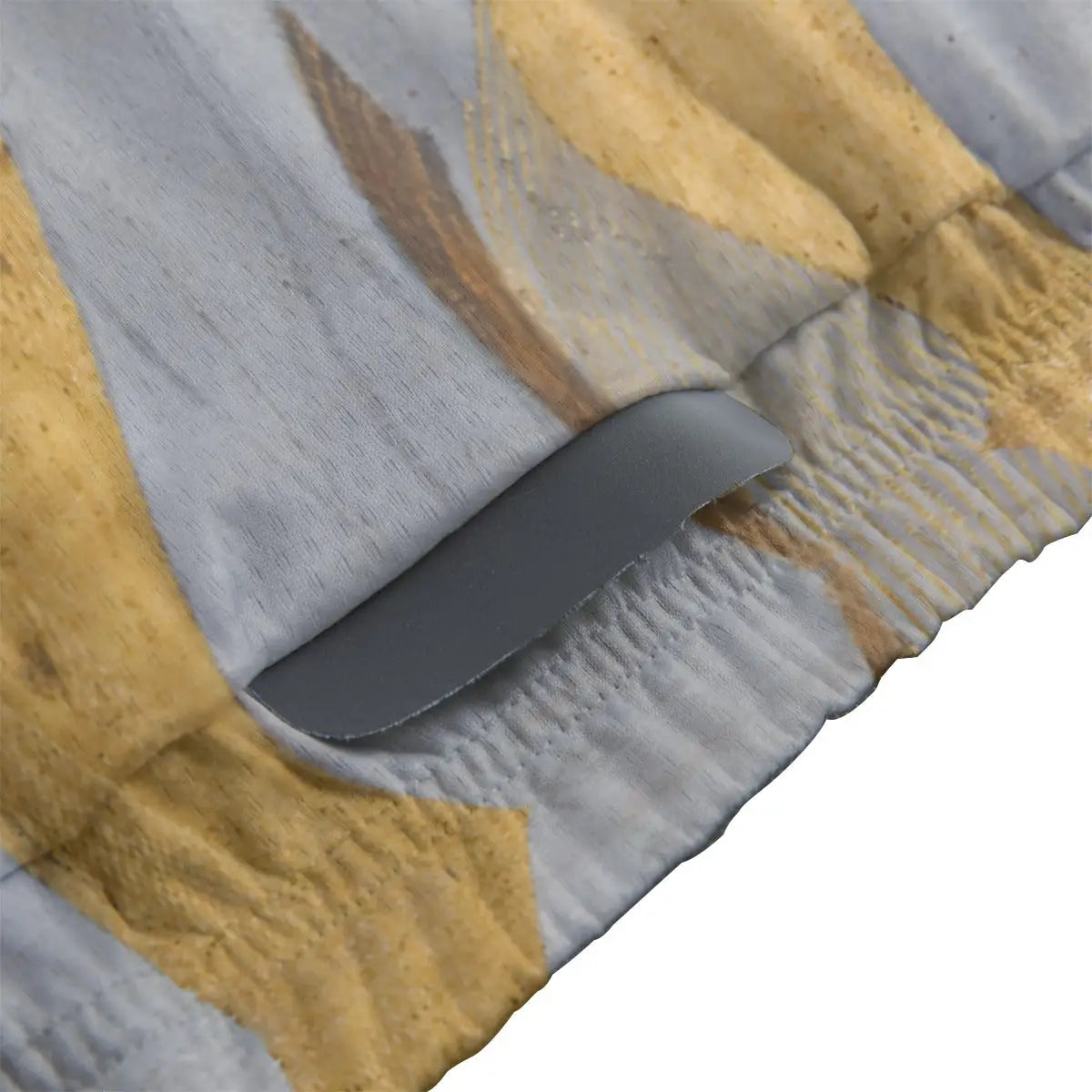 Close-up of secure non-slip rubber hem on Vienna Secession art cycling jersey maintaining position during emotional ride