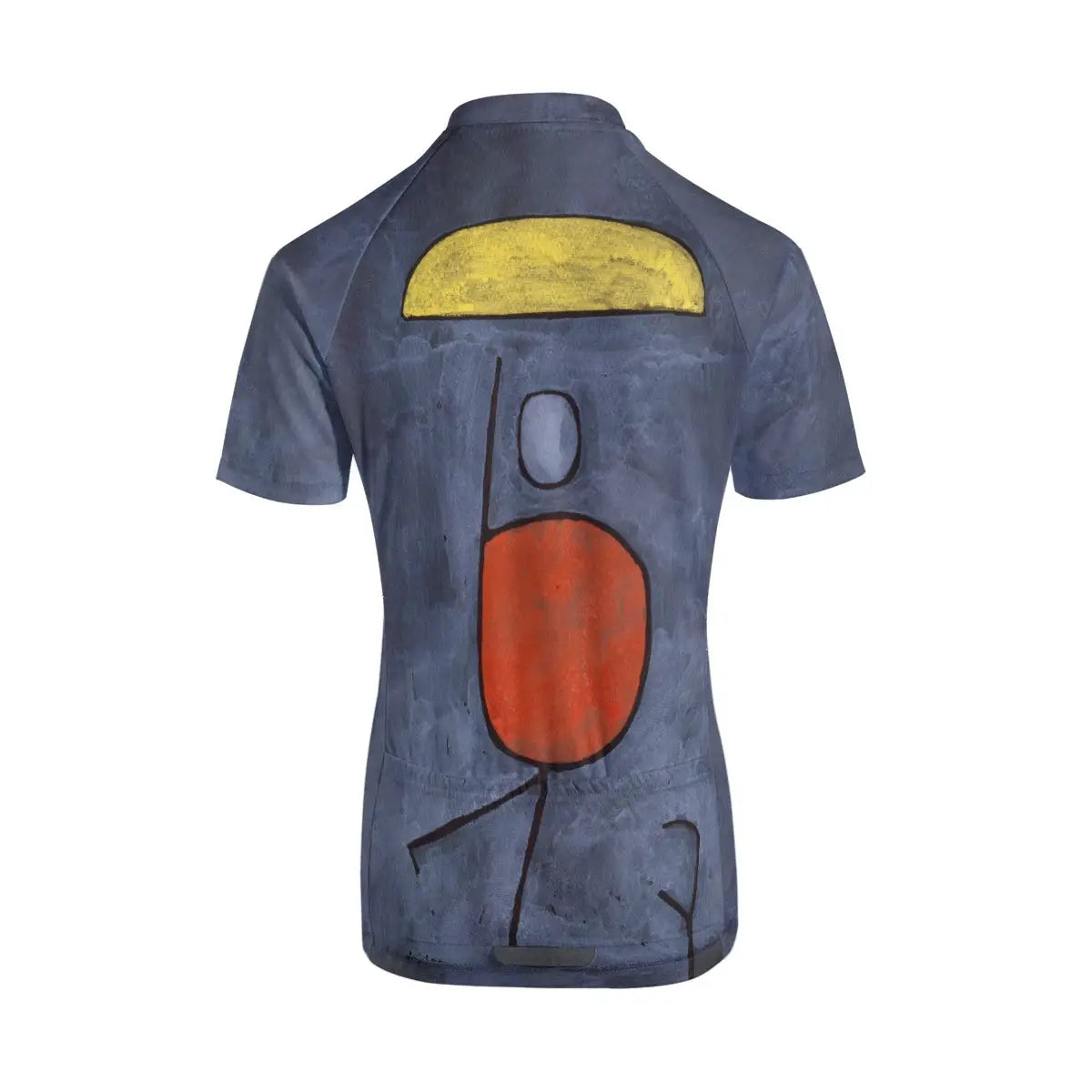 Back view showing the three functional storage pockets on With Umbrella women's cycling jersey