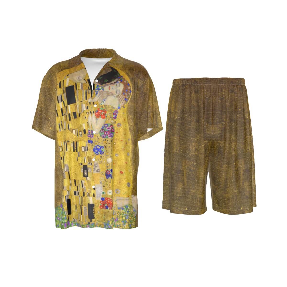 Gustav Klimt The Kiss Men's Silk Shirt Suit