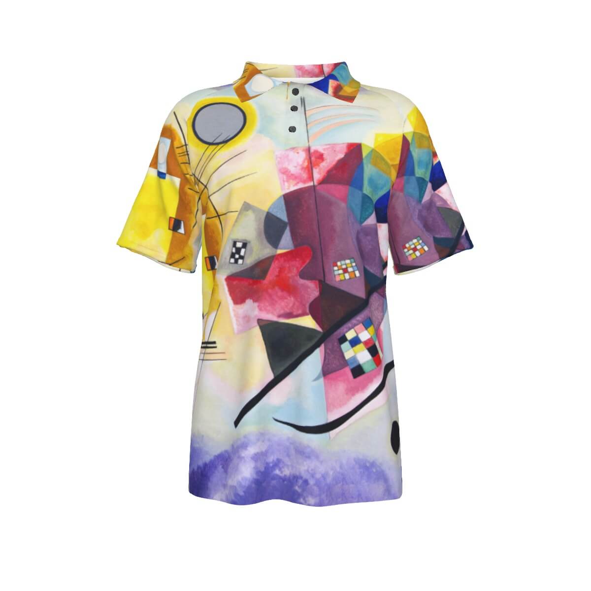Wassily Kandinsky Yellow-Red-Blue Men's Polo Shirt Front View