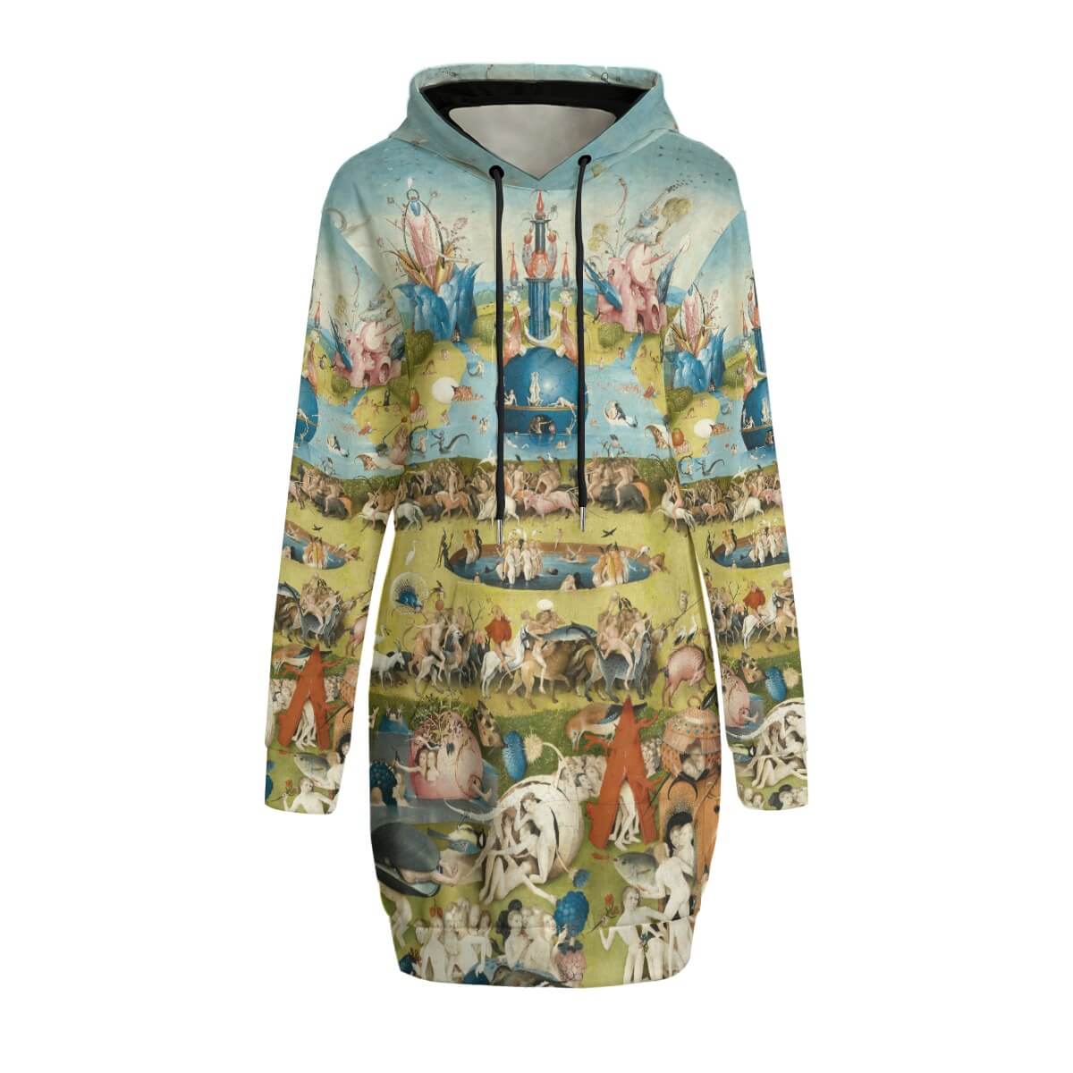 Hieronymus Bosch Garden of Earthly Delights Long Hoodie
