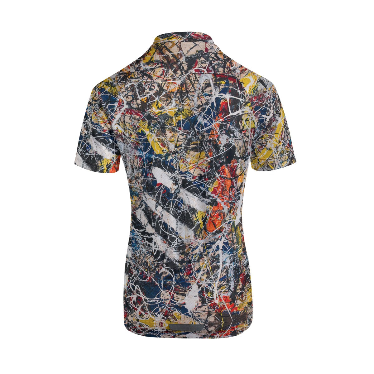 Artistic bike shirt inspired by Jackson Pollock