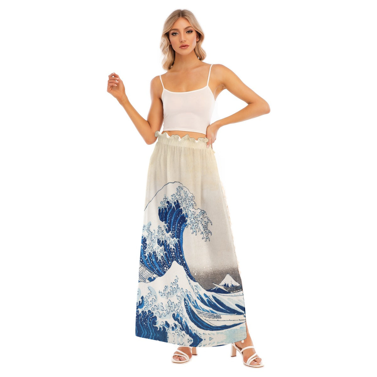 Captivating Skirt featuring The Great Wave by Katsushika Hokusai