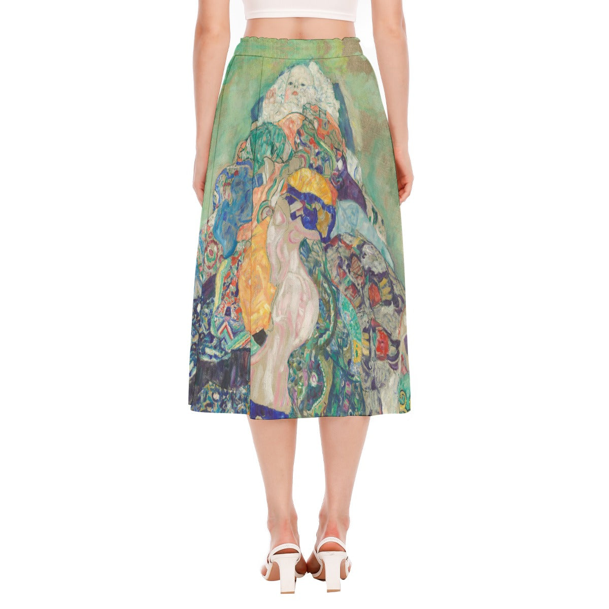 Lightweight chiffon skirt with vibrant digital print