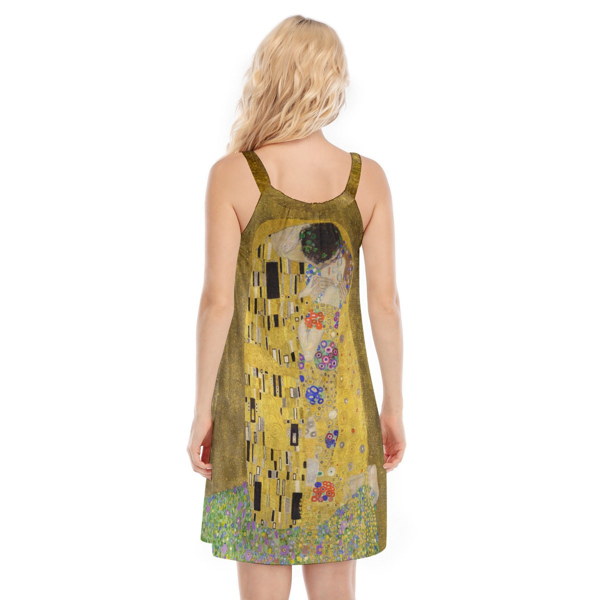Ethereal Dress with Klimt's Golden Hues