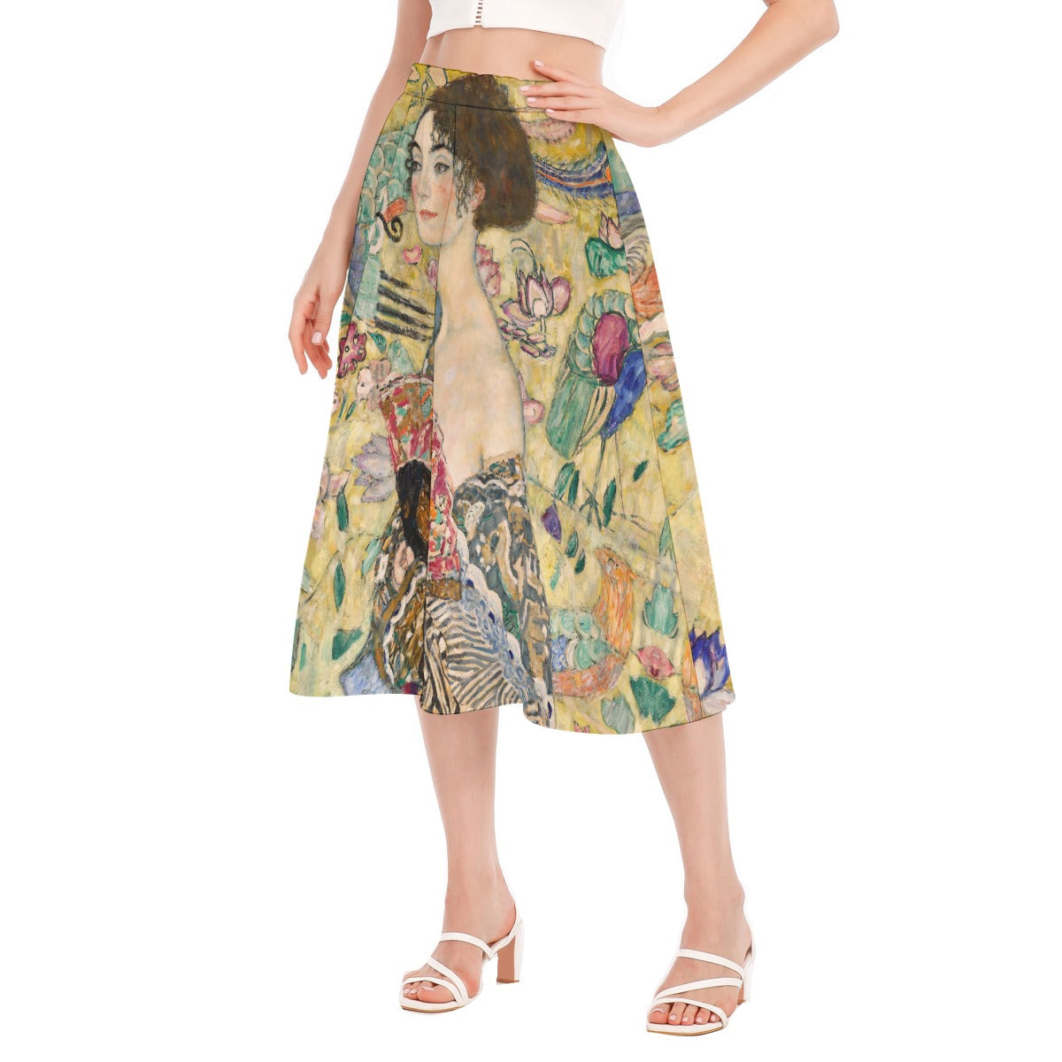 Wearable Masterpiece: Gustav Klimt Chiffon Skirt