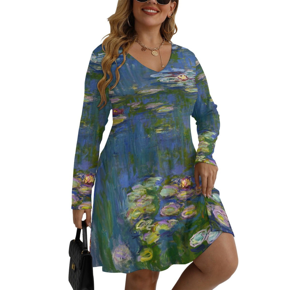 Enchanted Water Lilies Plus Size Dress