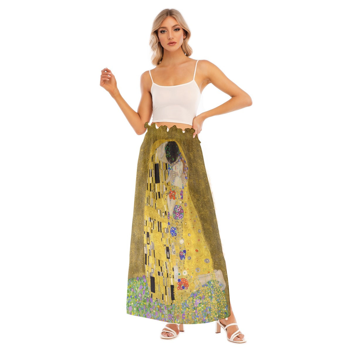 Enchanting Gustav Klimt Side Split Skirt