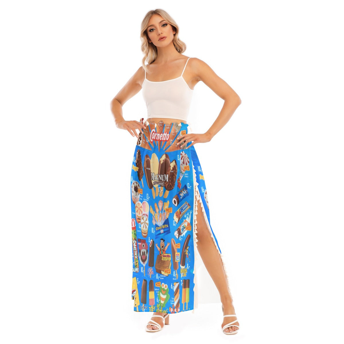 Hawaiian-inspired side split skirt