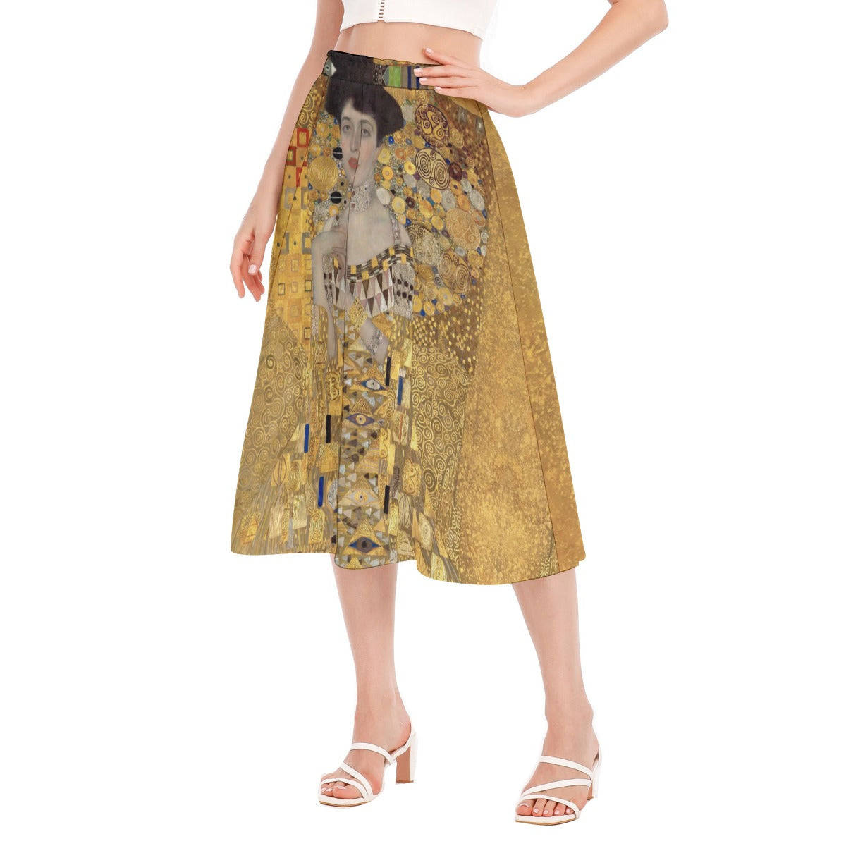 Ethereal Long Skirt by Gustav Klimt