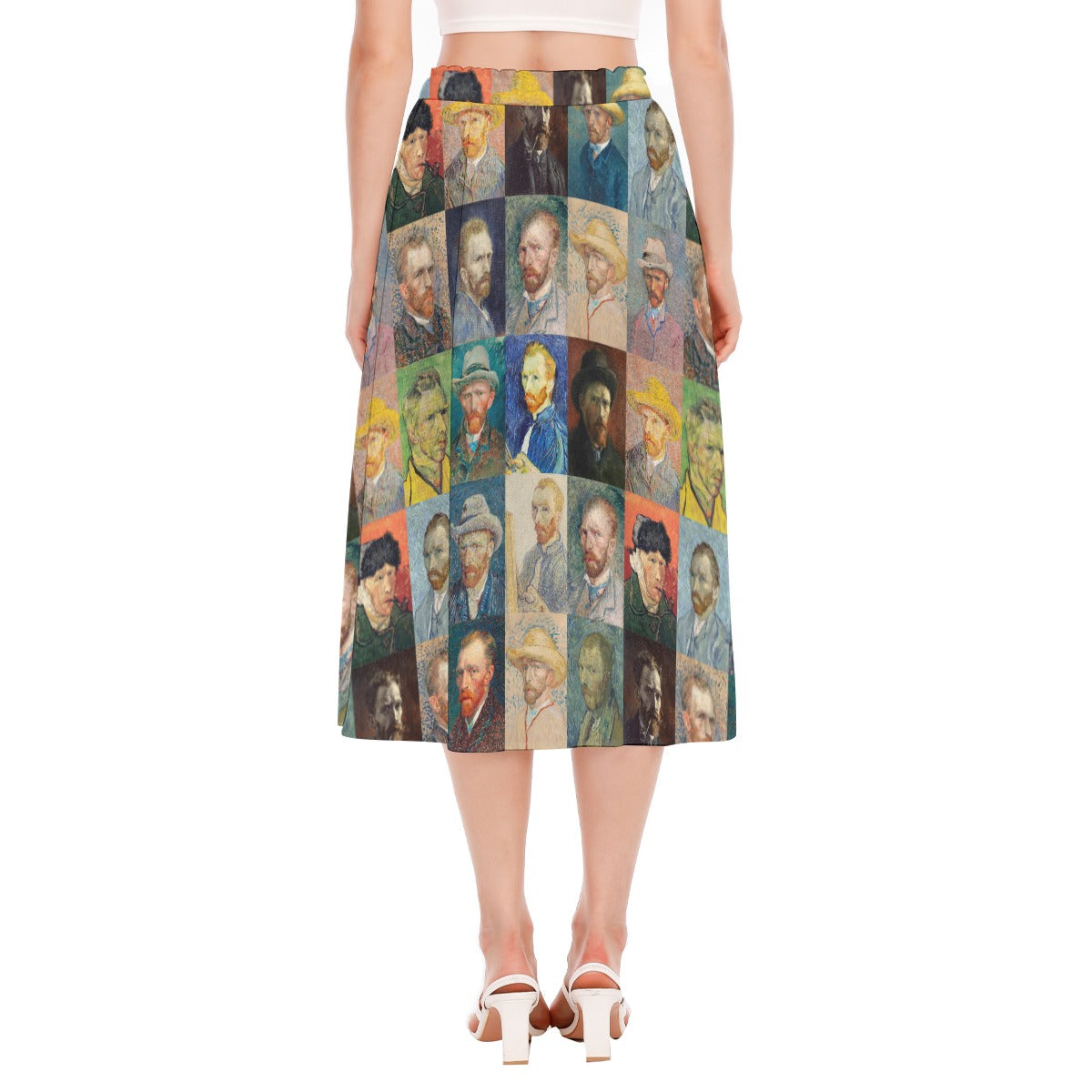 Model wearing the Van Gogh Chiffon Skirt