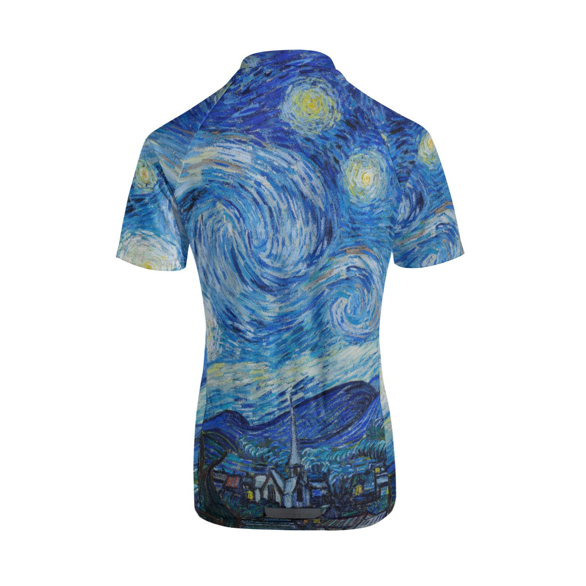 Close-up of Celestial Print on Women's Cycling Apparel