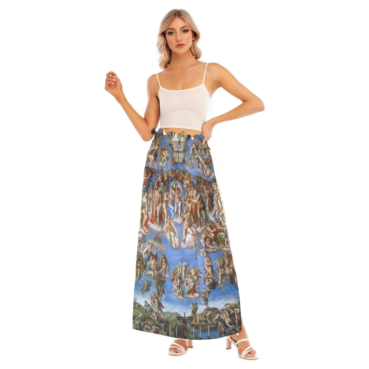 Heavenly-inspired side split skirt
