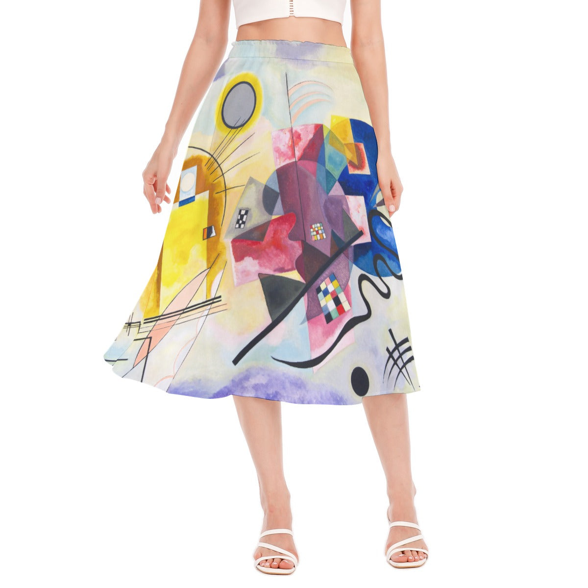Vibrant abstract chiffon skirt