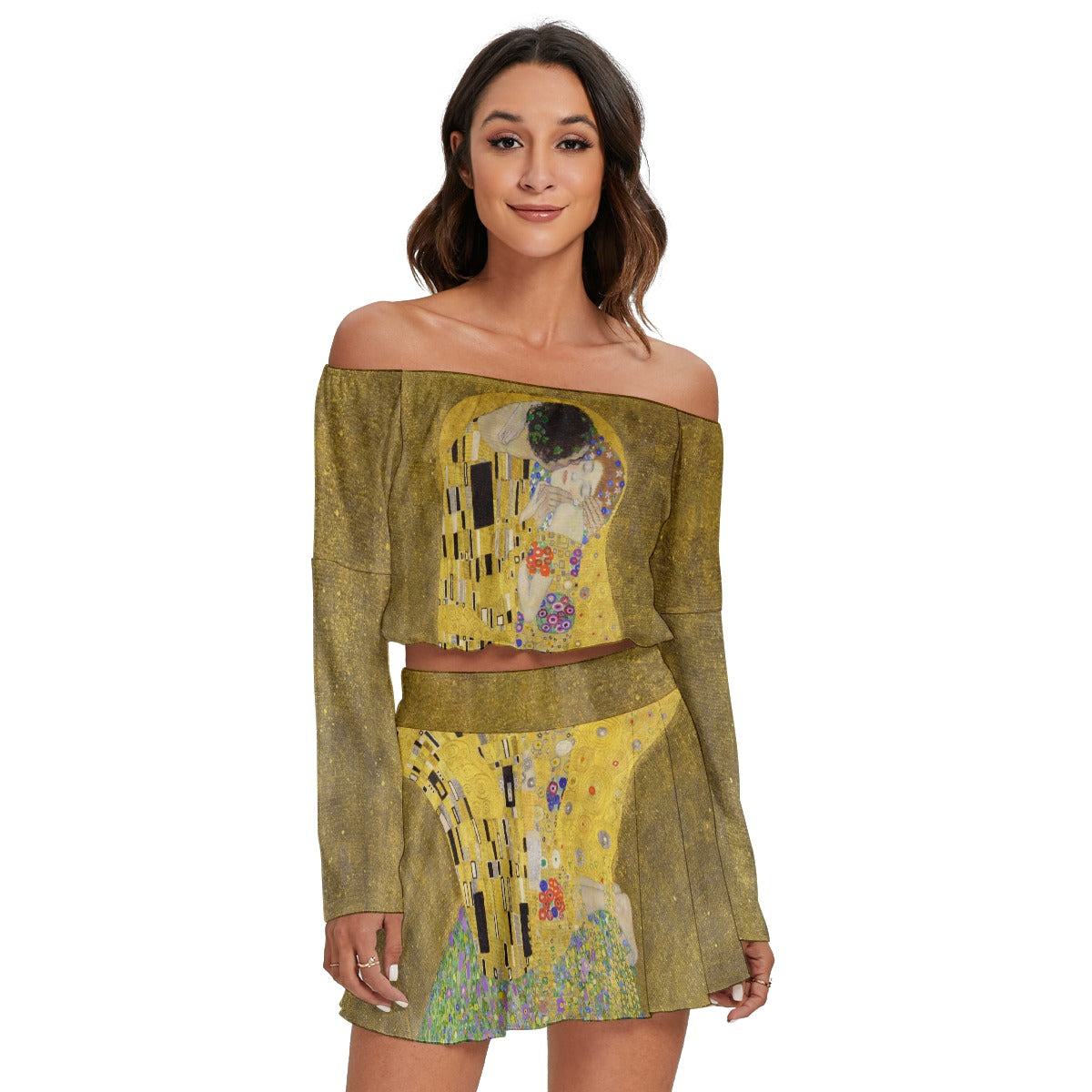 Enchanting Gustav Klimt Top and Skirt Set