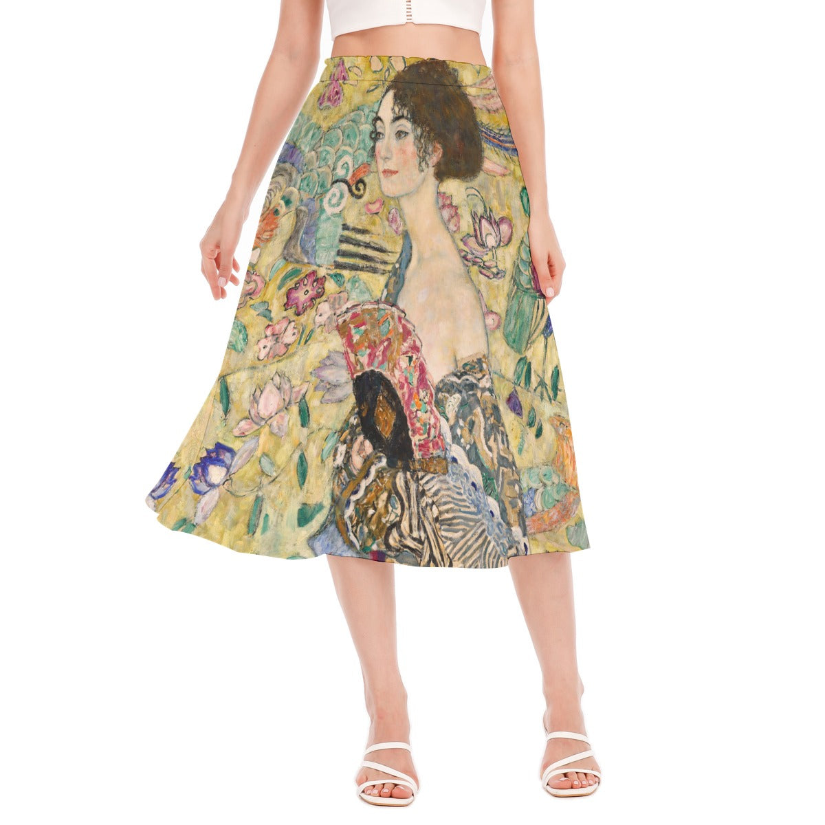 Enchanting Elegance - Gustav Klimt Inspired Long Chiffon Skirt