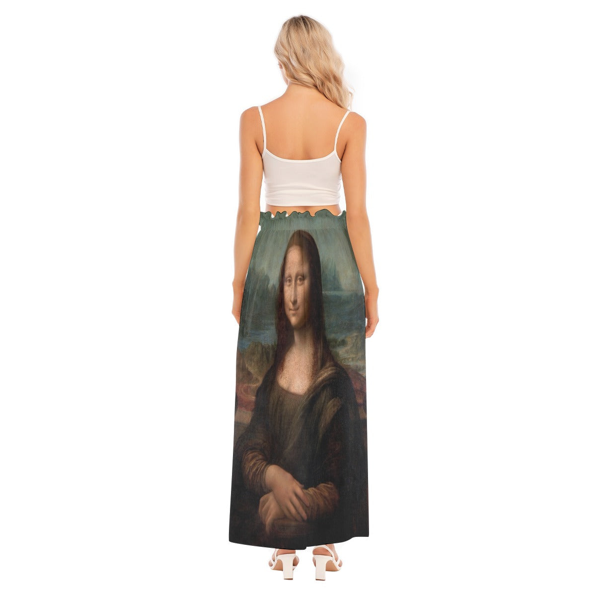 Vintage-inspired Fashion - Mona Lisa Print Skirt