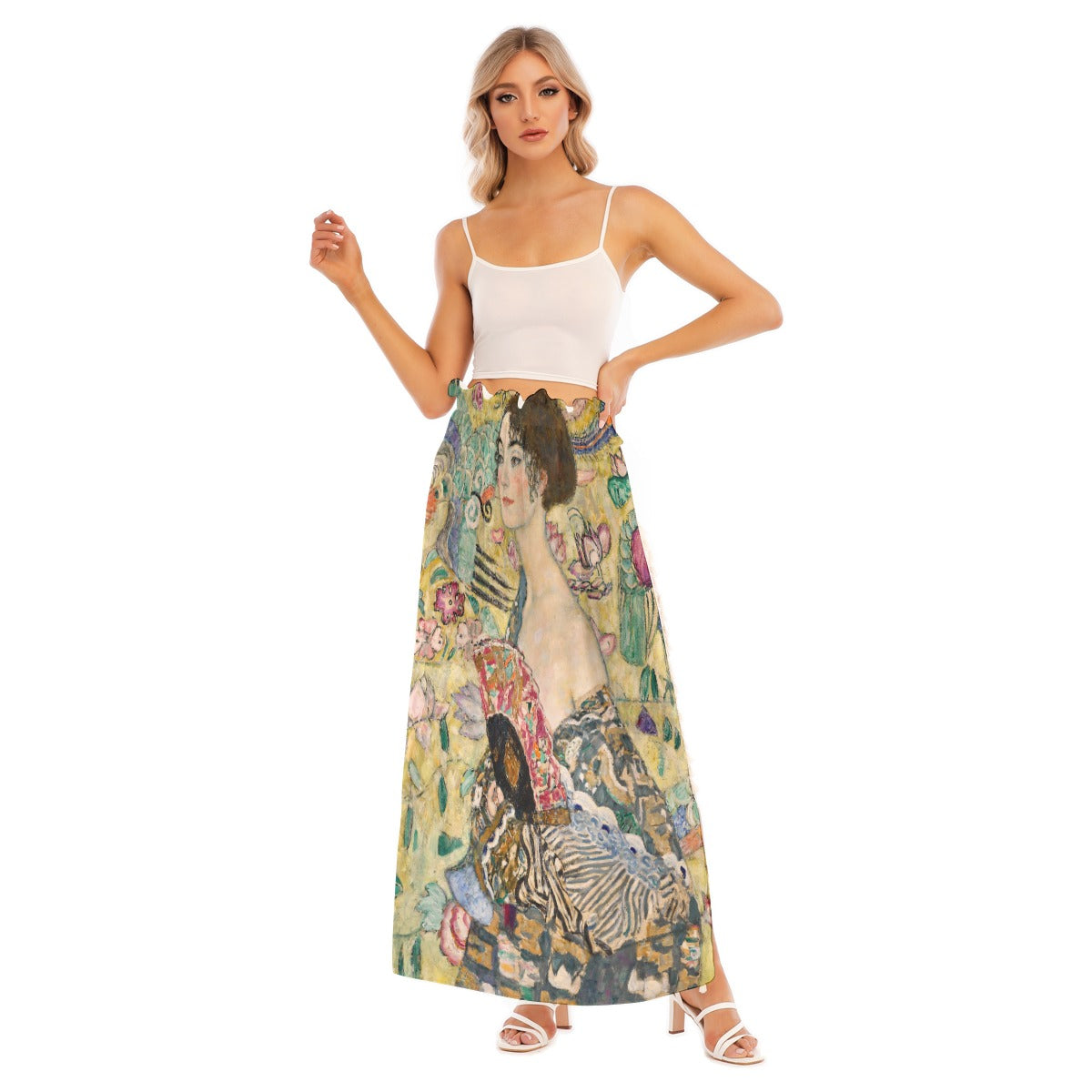Enchanting Gustav Klimt Inspired Side Split Skirt