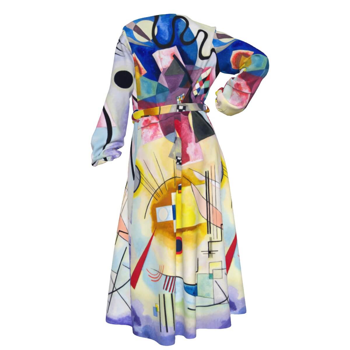 Enchanting Kandinsky-inspired chiffon robe