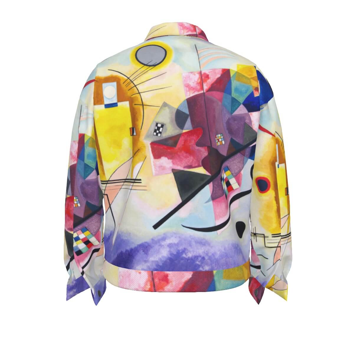 Unisex Lapel Jacket with Abstract Art Design