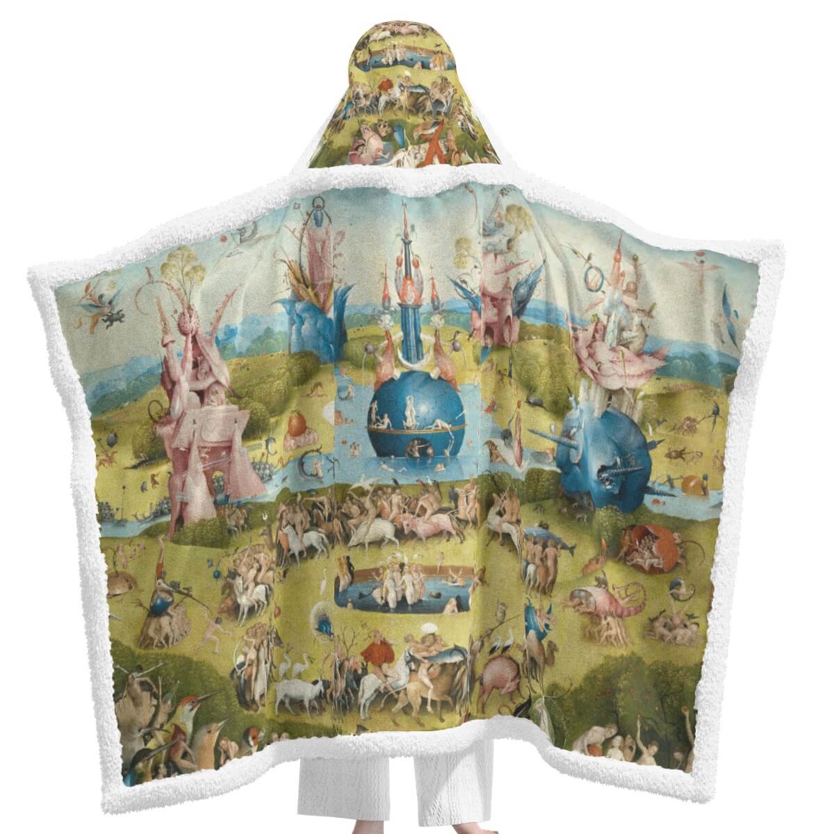 Hieronymus Bosch Garden of Earthly Delights Unisex Wearable Hooded Blanket