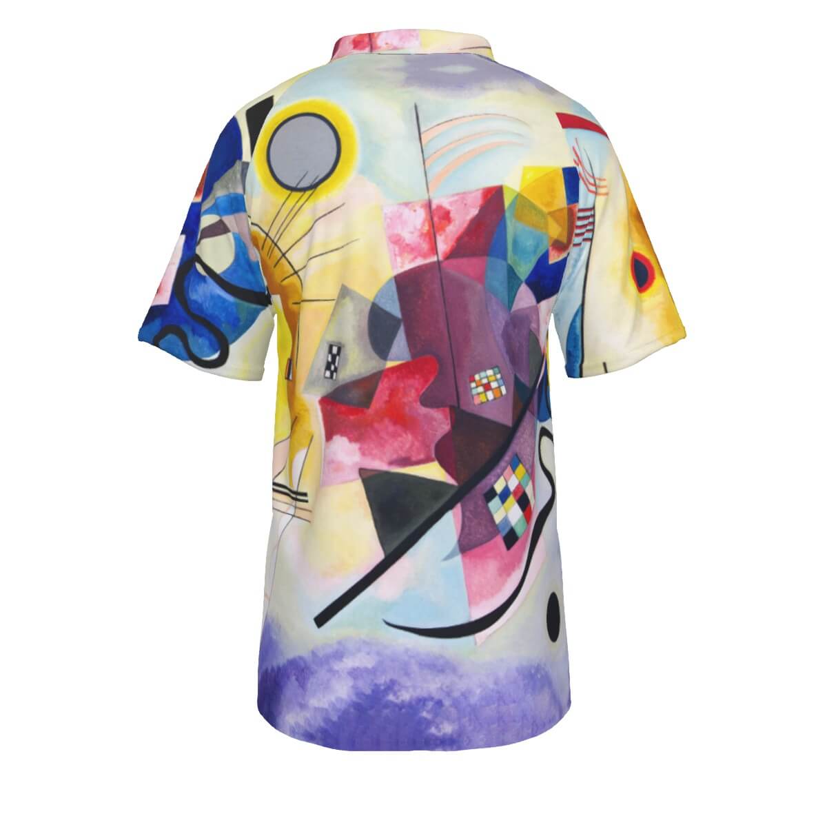 Abstract Art Inspired Yellow Red Blue Polo Shirt