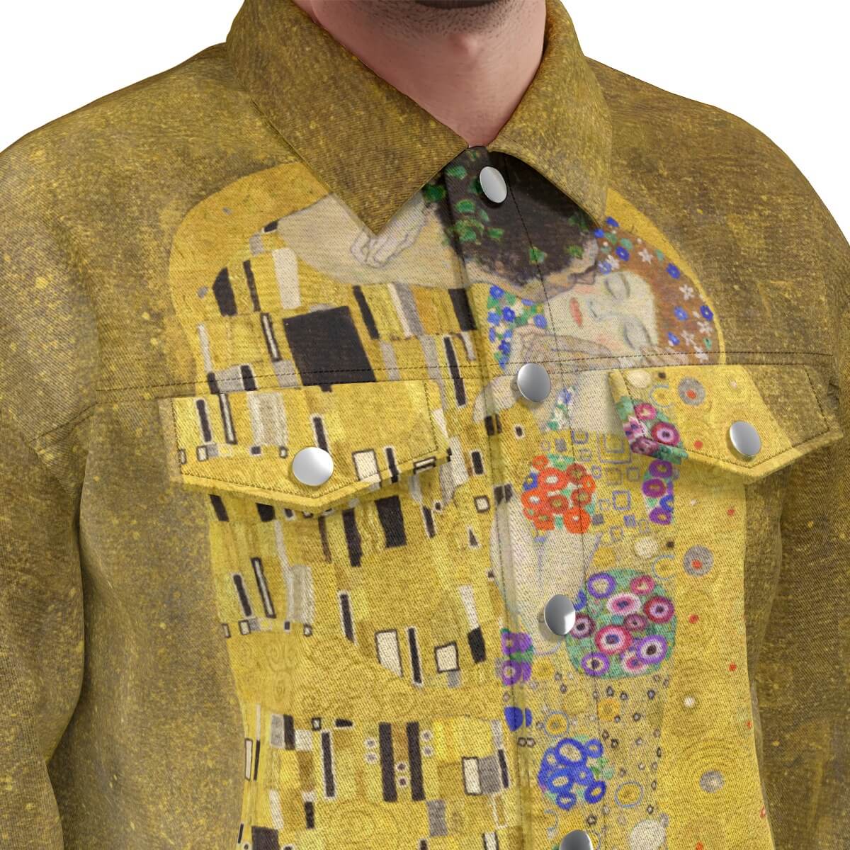Unisex Wearable Art Lapel Coat by Klimt