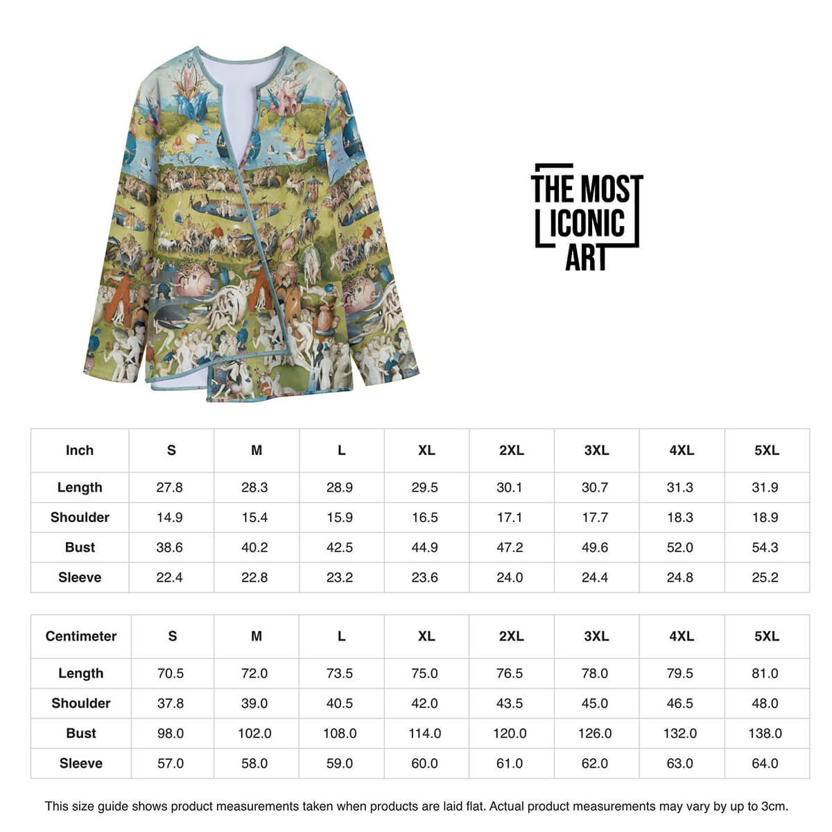 Artistic Long Sleeve Outwear with Renaissance Theme