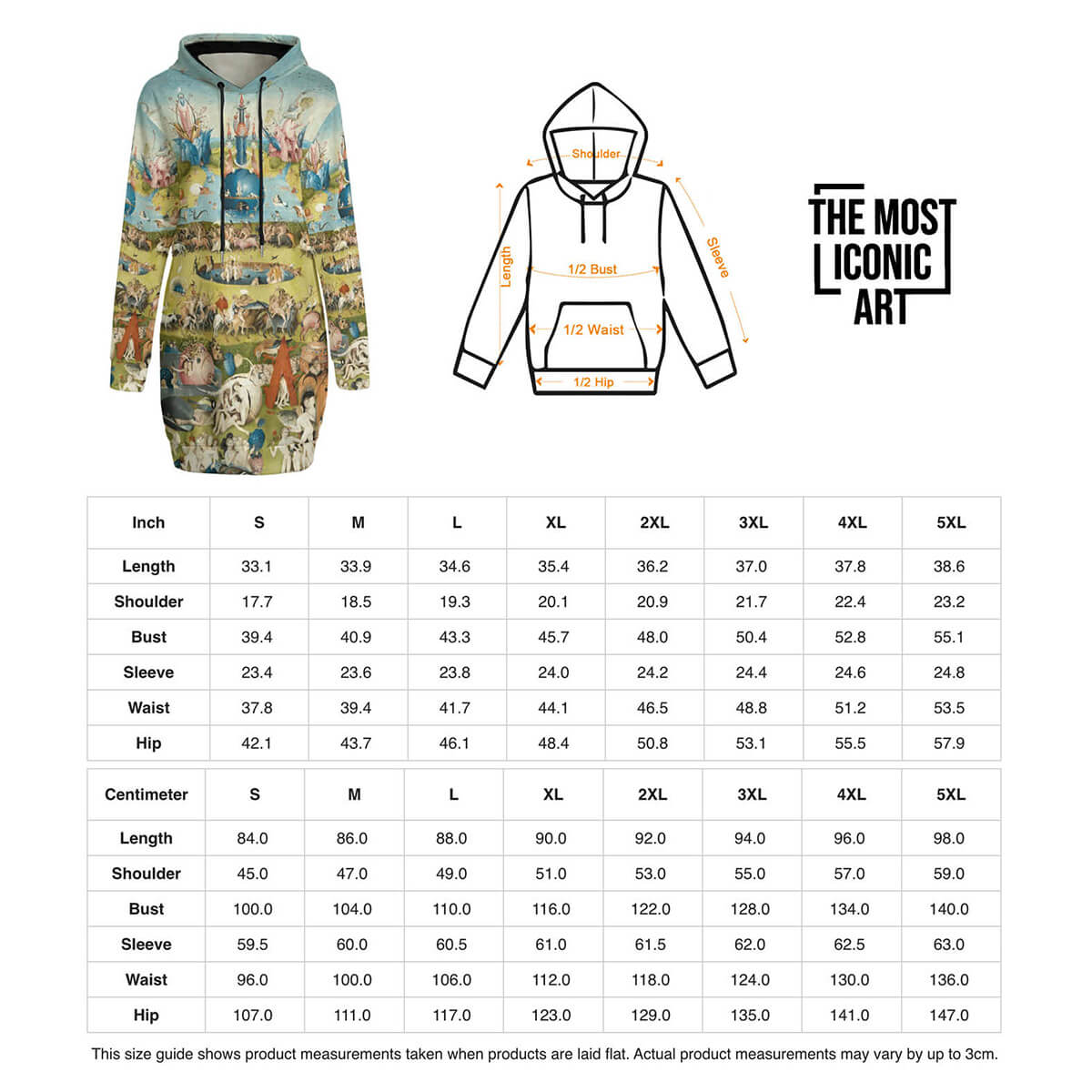 Stylish Long Hoodie for Bosch Art Lovers