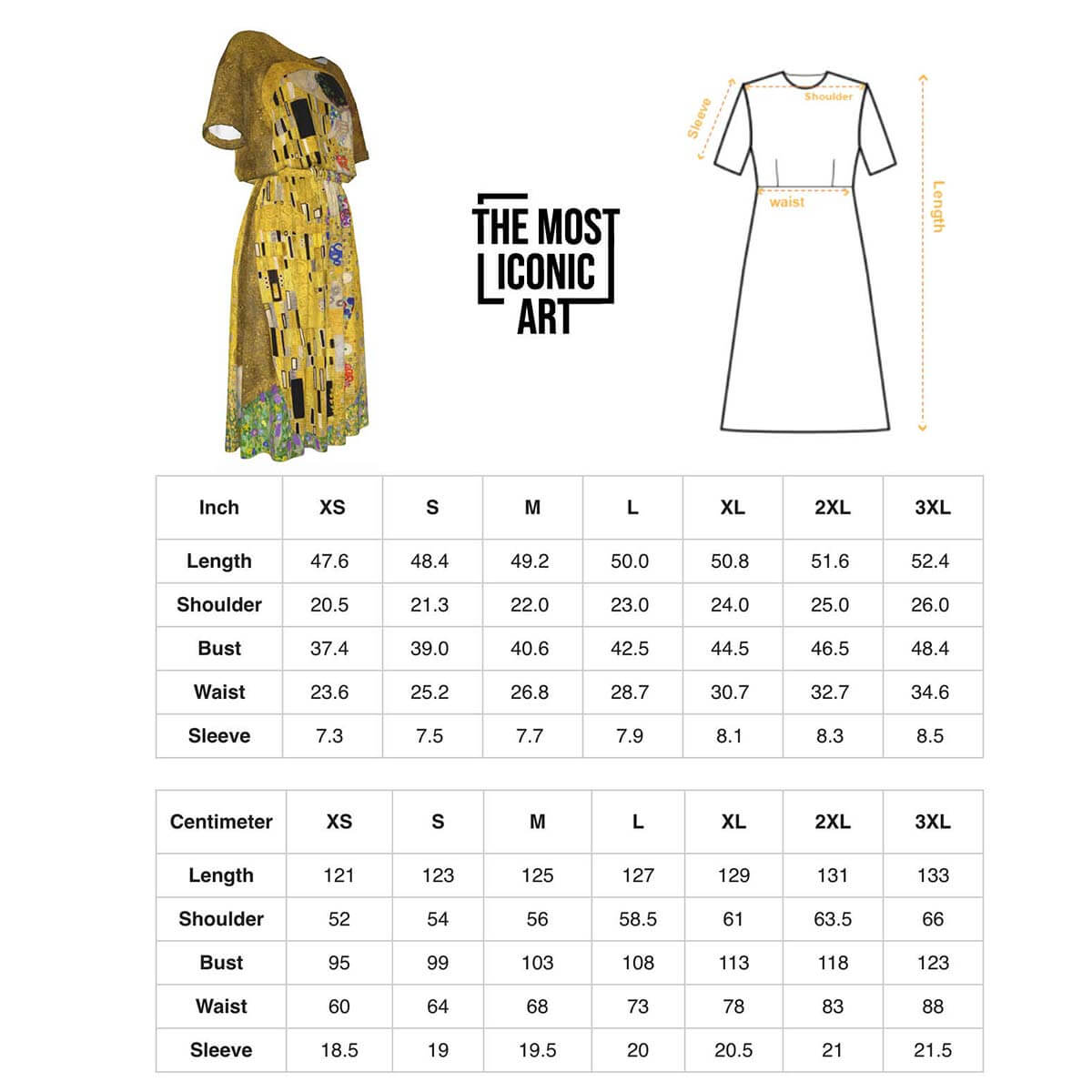 Klimt Fashion - Romantic Art Dress