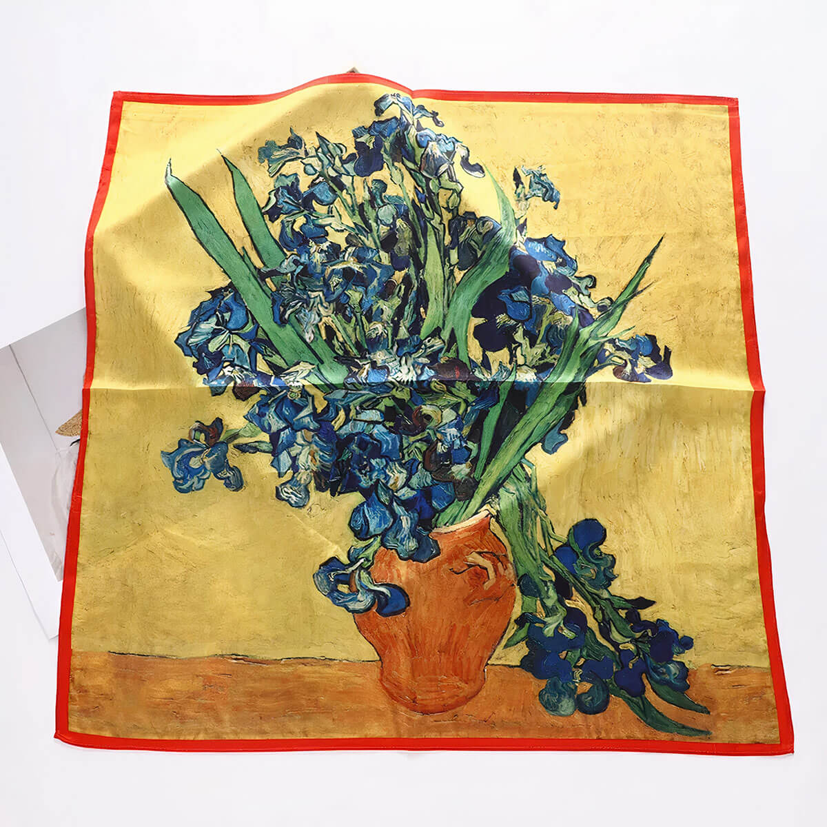 Luxury gift wrapping of Vincent van Gogh silk scarf collection