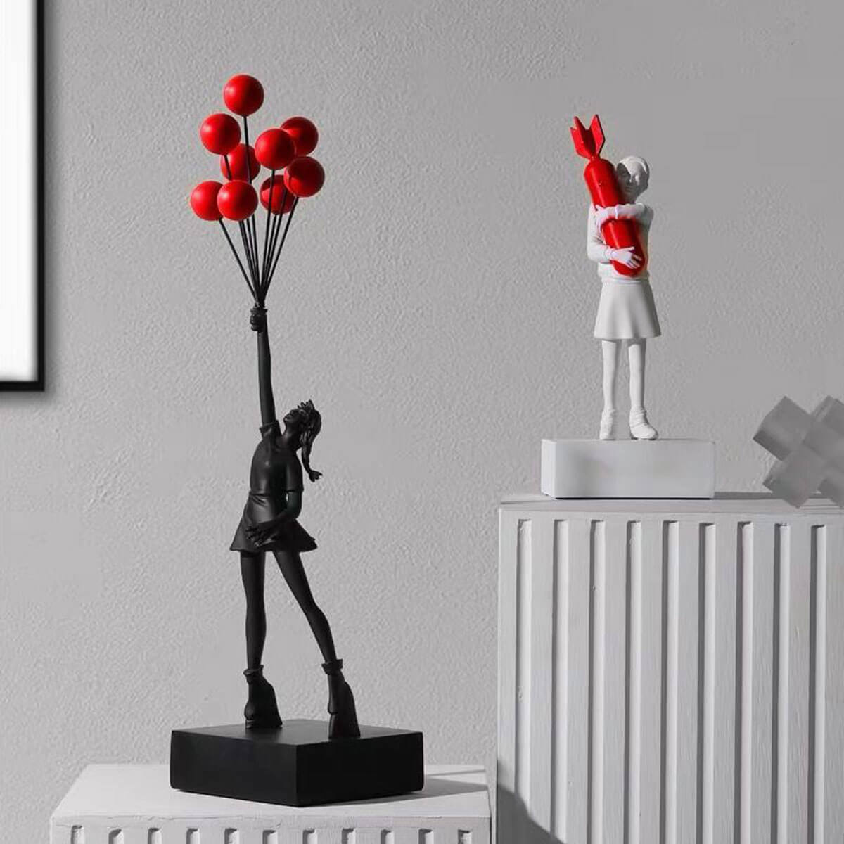 Magical Balloon Girl Banksy Sculpture