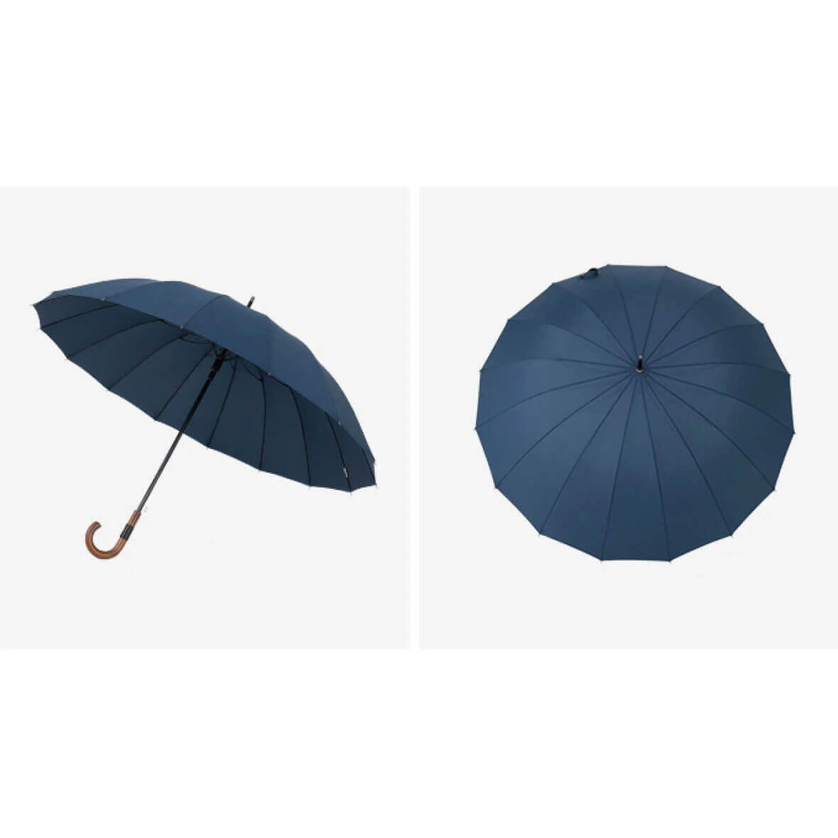 Premium wind-resistant umbrella in navy blue