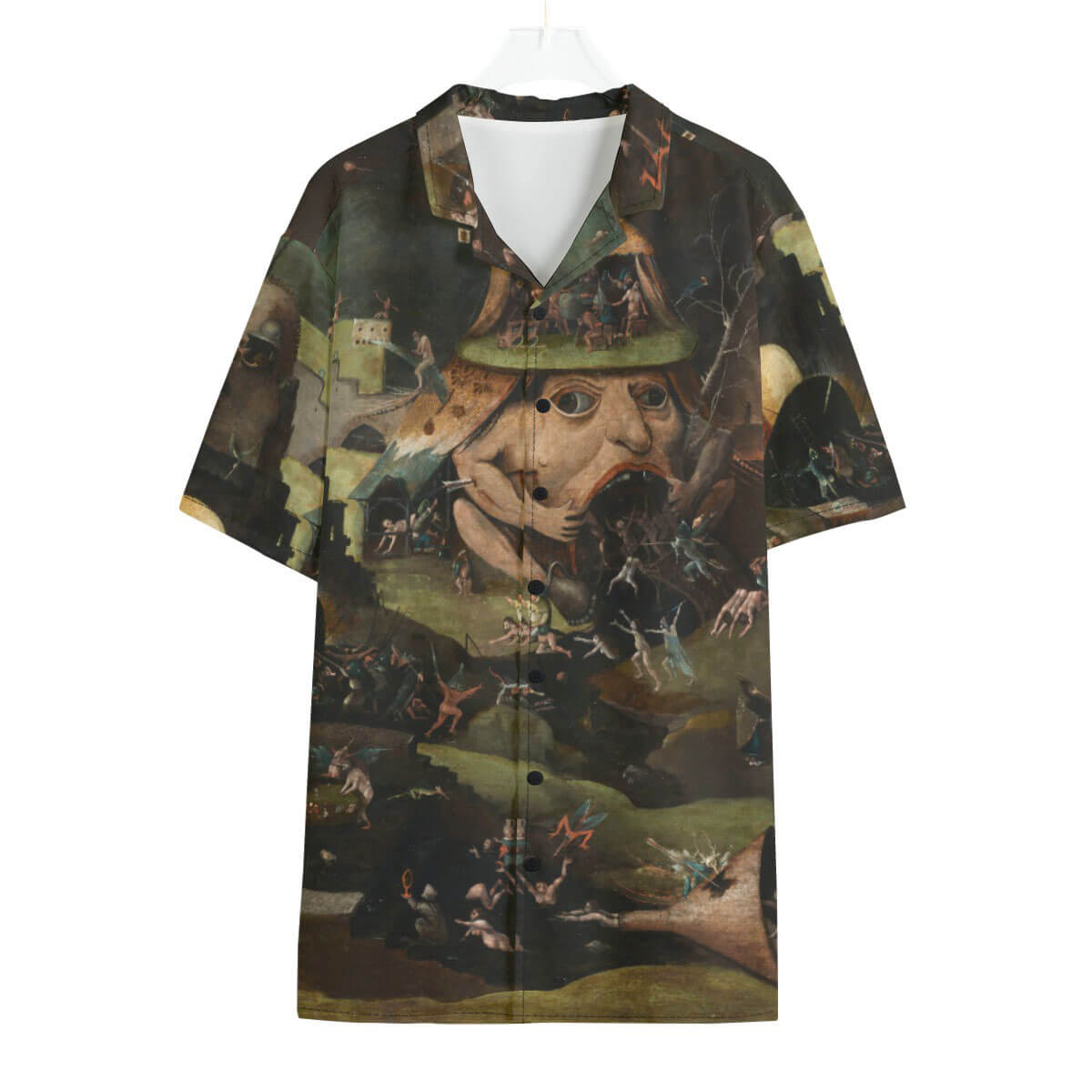 Christ in Limbo by Hieronymus Bosch Hawaiian Shirt front view