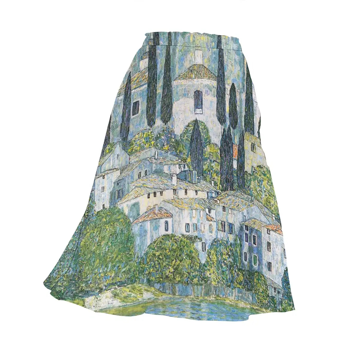 Chruch in Cassone by Gustav Klimt Skirt