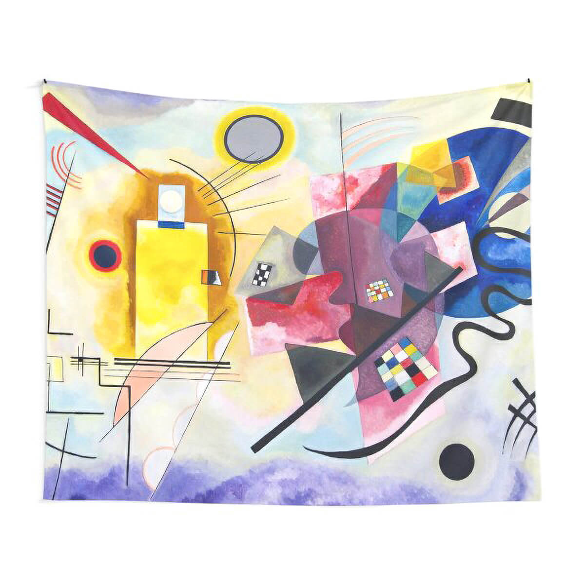 Wassily Kandinsky Yellow-Red-Blue Tapestry - Abstract Art Wall Hanging