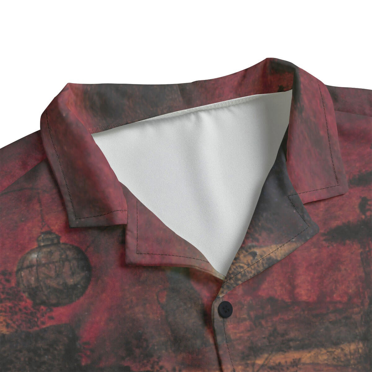 Renaissance-inspired Hawaiian shirt with Bruegel's Dulle Griet artwork
