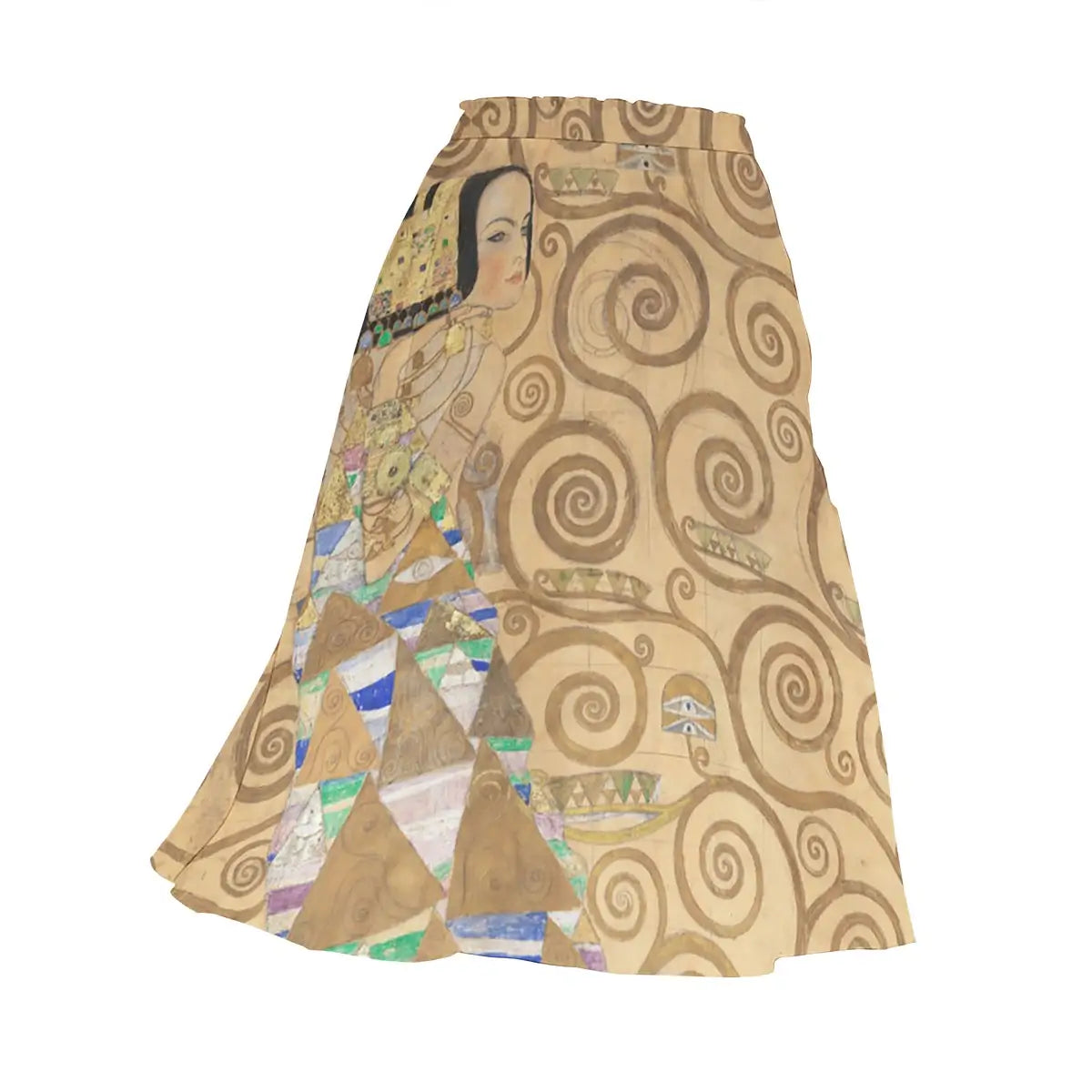 Expectation by Gustav Klimt Chiffon Skirt