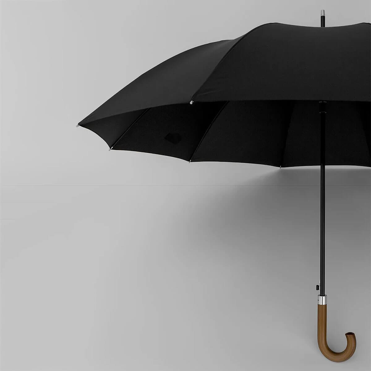 Extra large umbrella semi-automatic opening mechanism