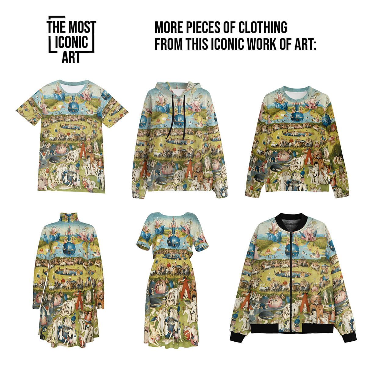 T-shirt Hieronymus Bosch Le Jardin des Délices Terrestres (Taille Plus)
