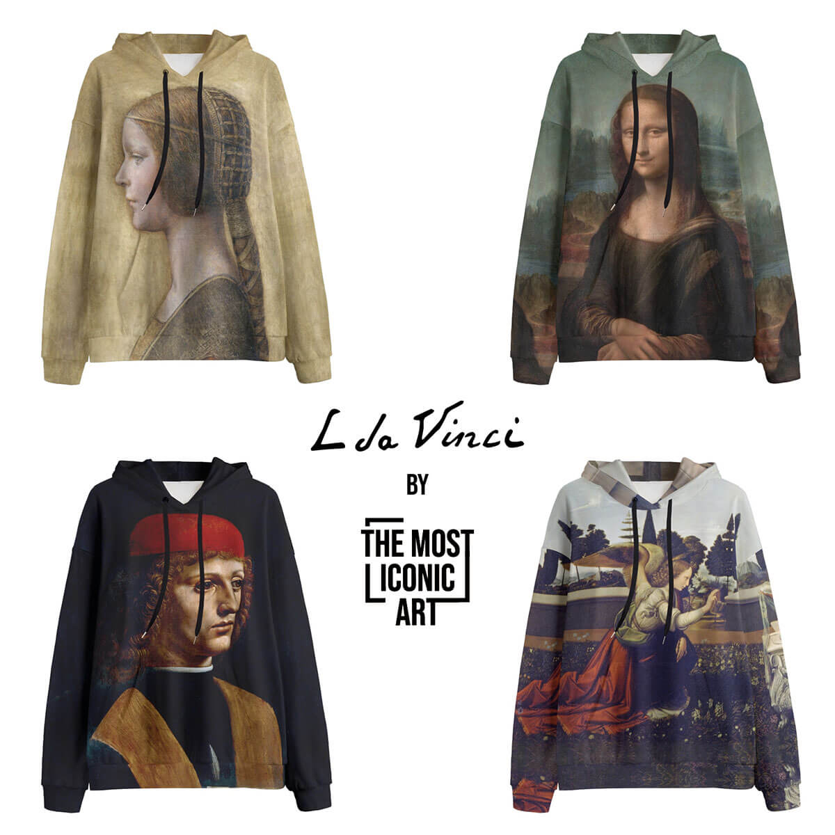 The Beautiful Princess by Leonardo da Vinci Hoodie Art