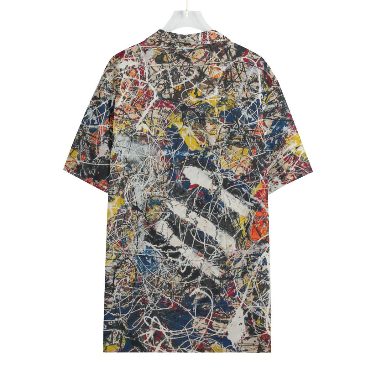 Colorful Jackson Pollock inspired summer shirt