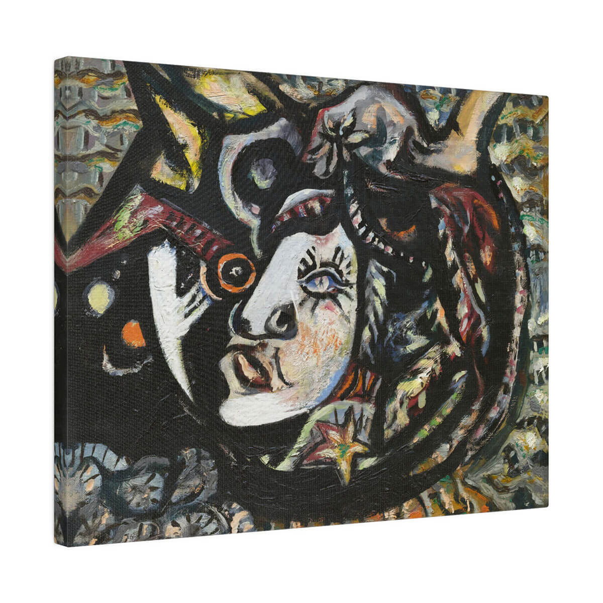 Mask by Jackson Pollock Printed Canvas