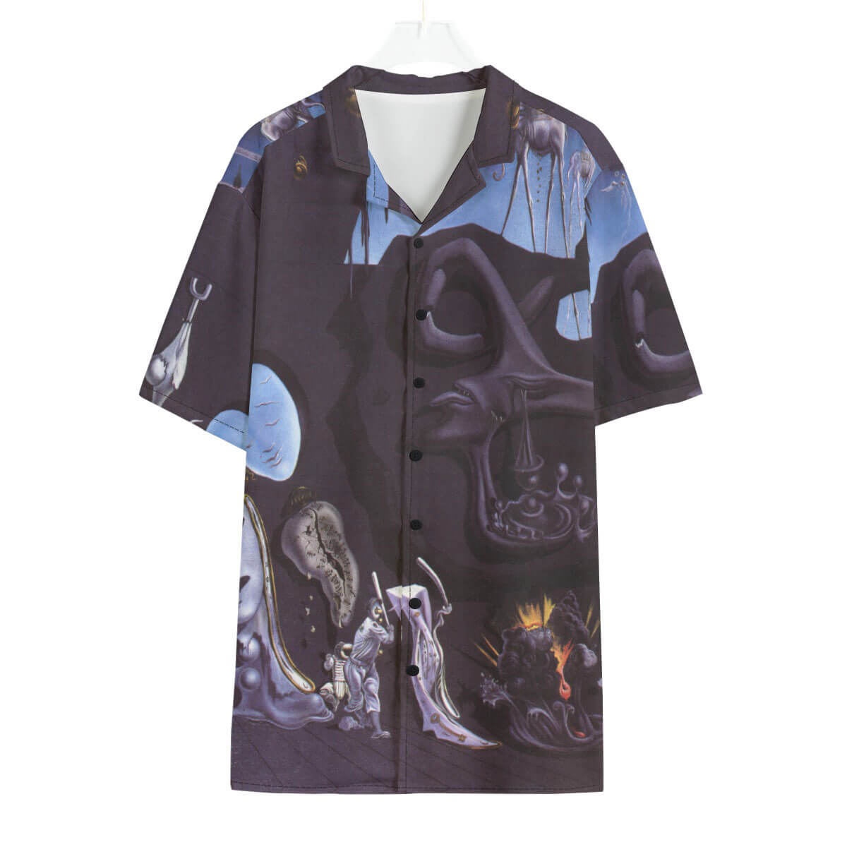 Melancholy Atomic Salvador Dali Hawaiian shirt featuring melting clocks