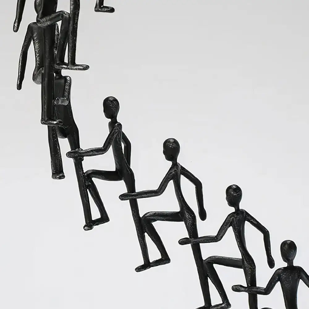 Full-height Modern Minimalist Sculpture in professional office setting, showing path to success