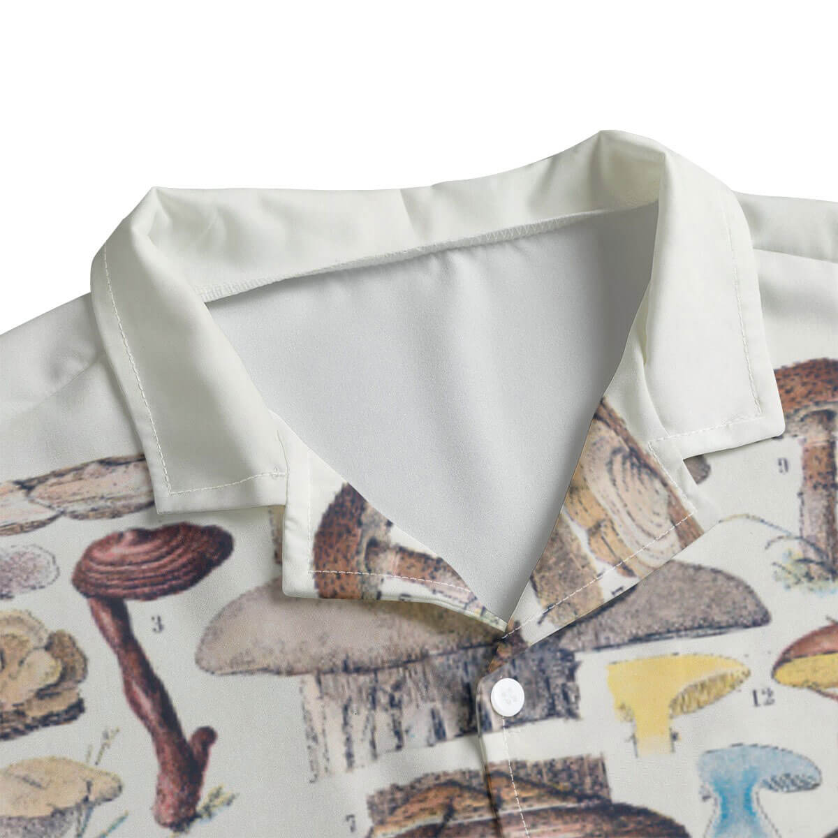 Mushroom Types Hawaiian Shirt paired with casual outdoor attire for mycology enthusiasts