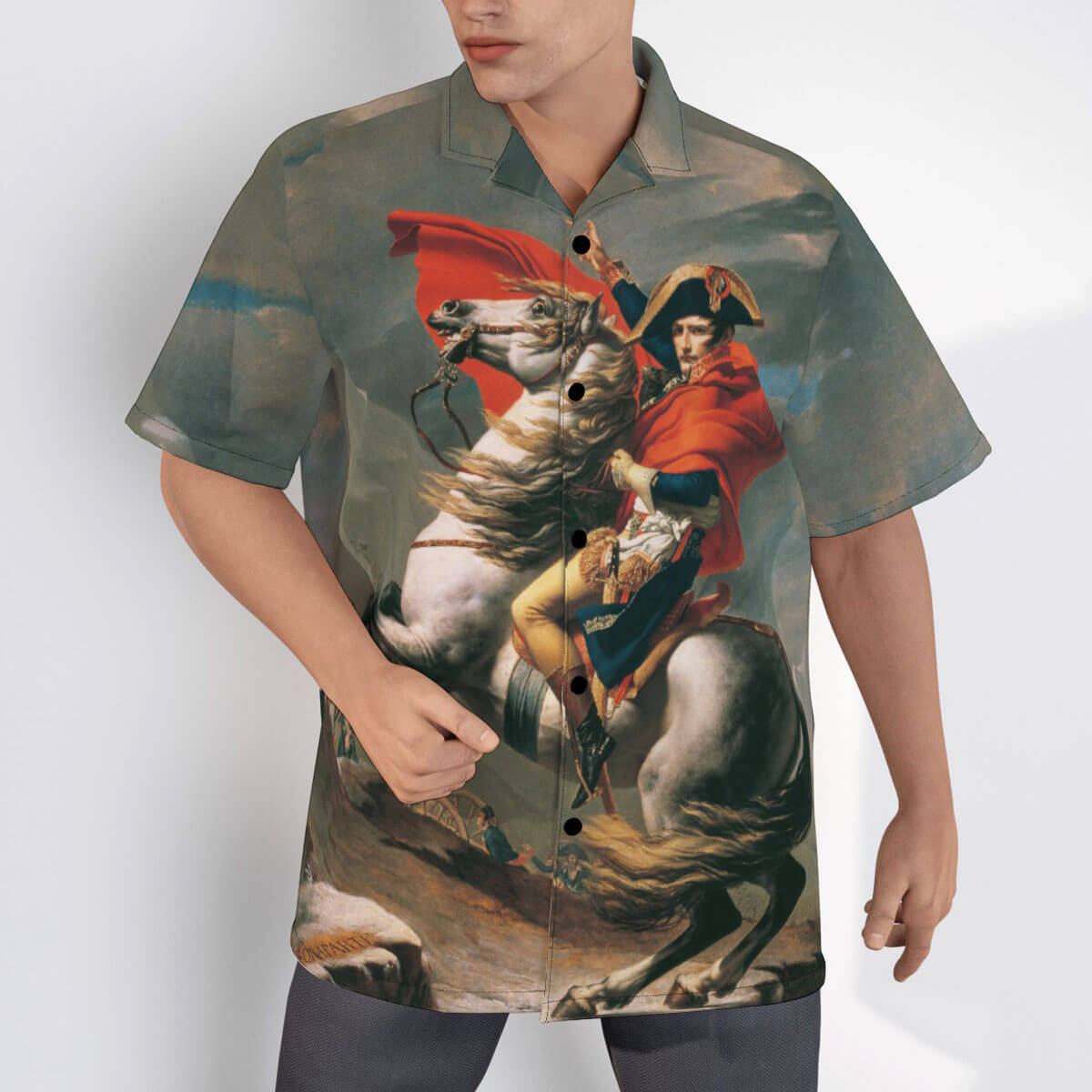 Napoleon Crossing the Alps shirt paired with casual wear